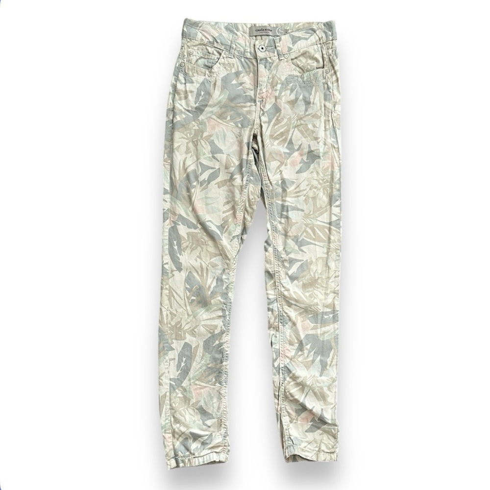 Claudia Sträter Beige Floral Slim Jeans Women’s Size XS EU 34 Pastel Pants